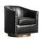 Merrick Lane Ada Upholstered Club Style Barrel Chair with Nail Trim, Sloped Arms, and 360 Degree Swivel Base in a Vinyl Wrap